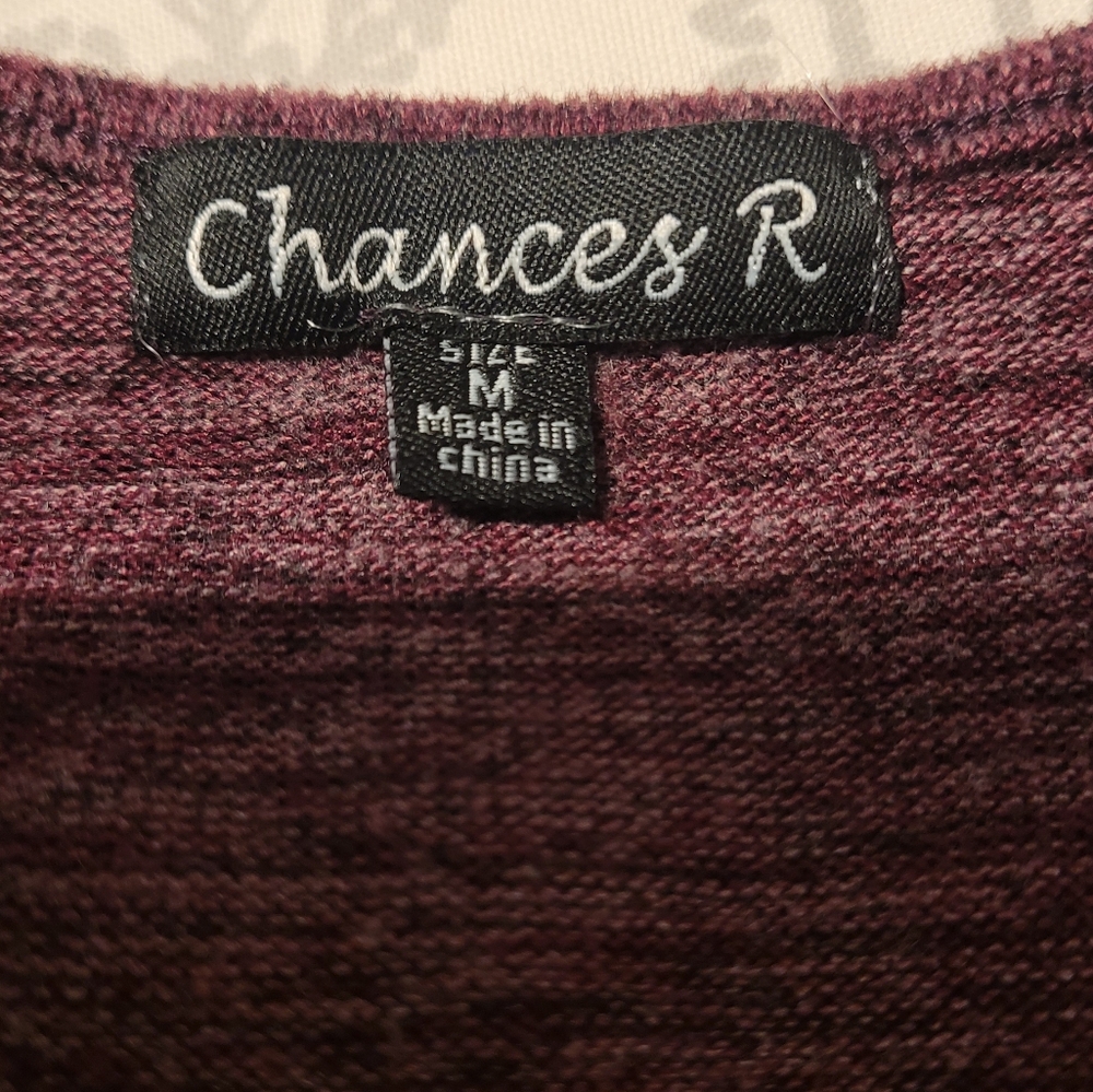 Chances R Medium Maroon Blouse - Picture 3 of 5